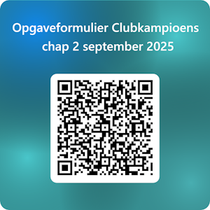 aanmelden clubkampioenschappen 2 september